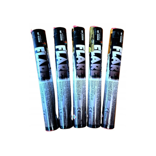 DUŻA Raca Flara Meczowa Biała Stadionowa 60 Sekund Mega Mocny Efekt 5 sztuk