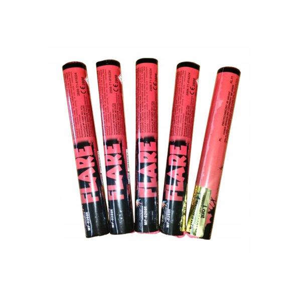 DUŻA Raca flara meczowa czerwona stadionowa 60s. mocny efekt 5szt