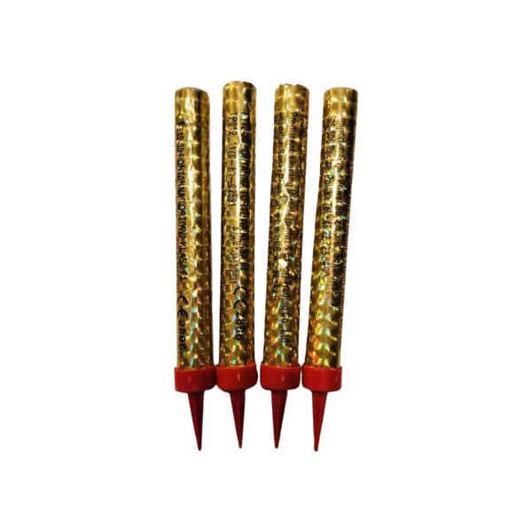 Fontanna TORTOWA złote gwiazdki 12 cm 4 sztuki na urodziny