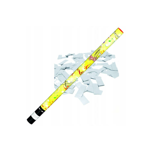 Konfetti elektryczne tuba 90 cm srebrne paski