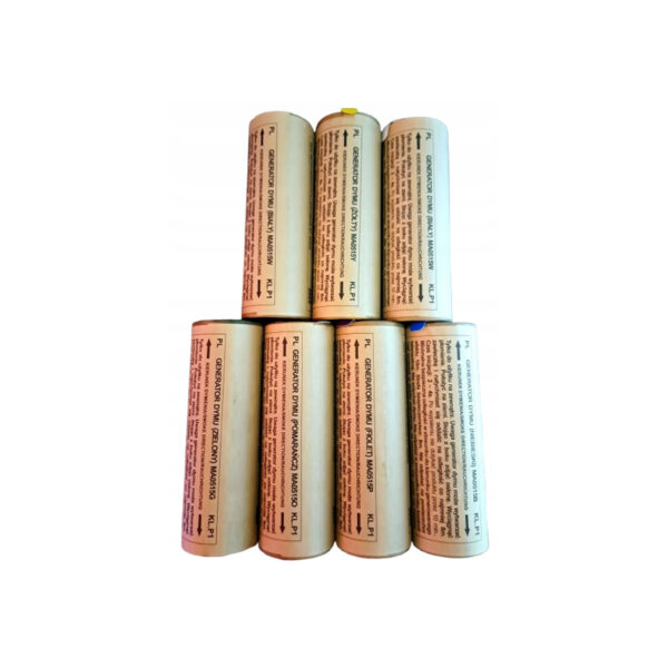 MEGA Duży Granat Dymny MIX 7 KOLORÓW NAJMOCNIEJSZY DYM DWUSTRONNY ZAWLECZKA