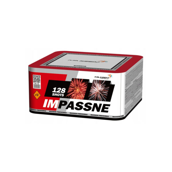 MEGA Wyrzutnia bateria fajerwerków IMPASSNE 128strz w 20mm MIX EFEKT Serie na Boki Sylwester
