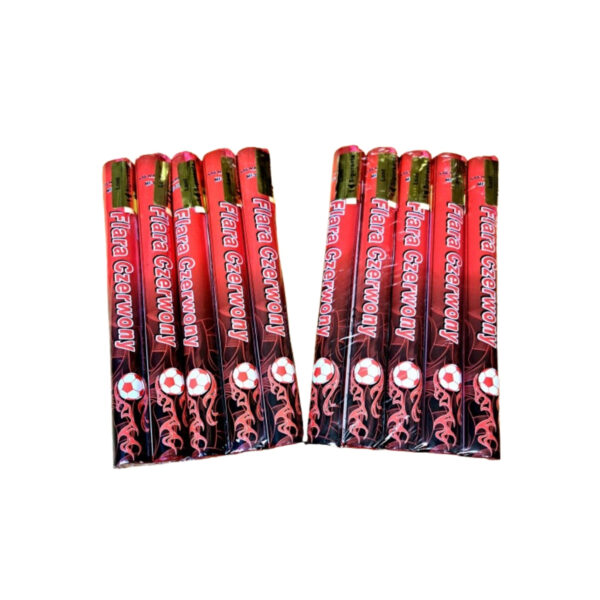 Mega Raca Czerwona stadionowa, flara meczowa 10 sztuk do zdjęć, zabawę