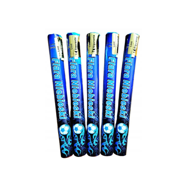 Mega Raca Niebieska stadionowa flara meczowa 5 sztuk do zdjęć, zabawę