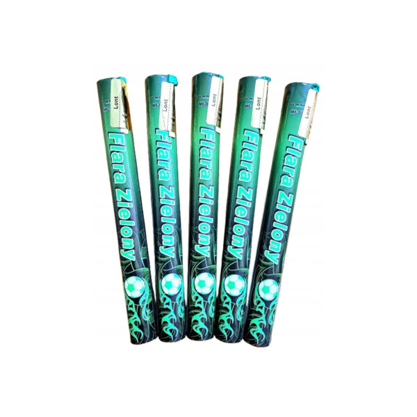 Mega Raca Zielona stadionowa, flara meczowa 5 sztuk do zdjęć, zabawę