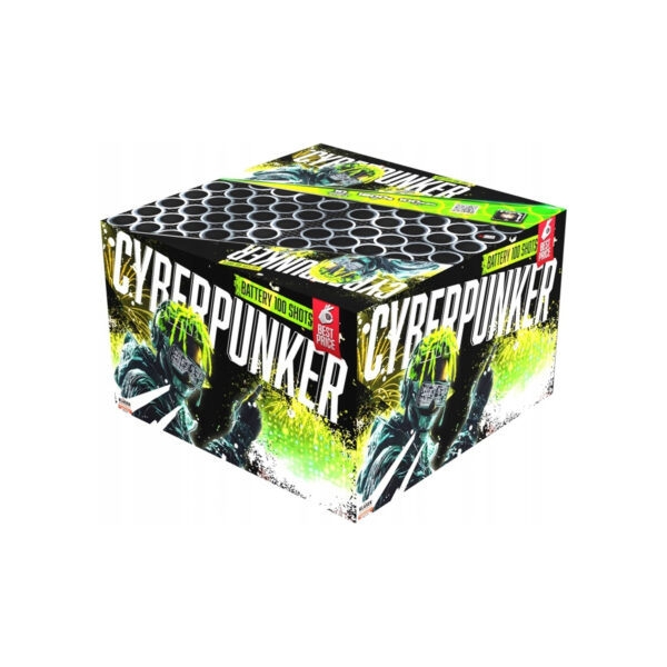 Mocna Wyrzutnia CYBERPUNKER Mix Efektów 100 strzałów 30 mm Fajerwerki Na Każde Imprezy