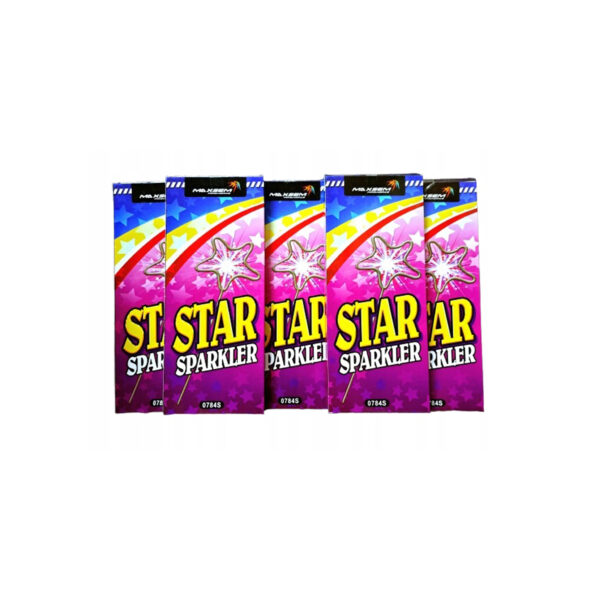 Mocne Zimne Ognie GWIAZDKA 18 cm na Wesele Imprezę 10szt 35 s.