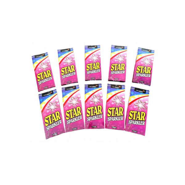 Mocne Zimne Ognie GWIAZDKA 18 cm na Wesele Imprezę 20szt 35 s.