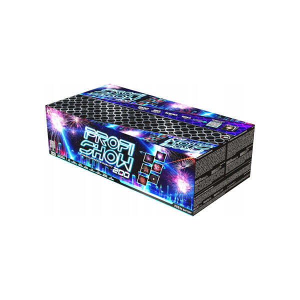 PROFI SHOW 200 Najlepsza Bateria 200strz 20mm Atrakcyjne Fajerwerki Impreza Pokaz Urodziny