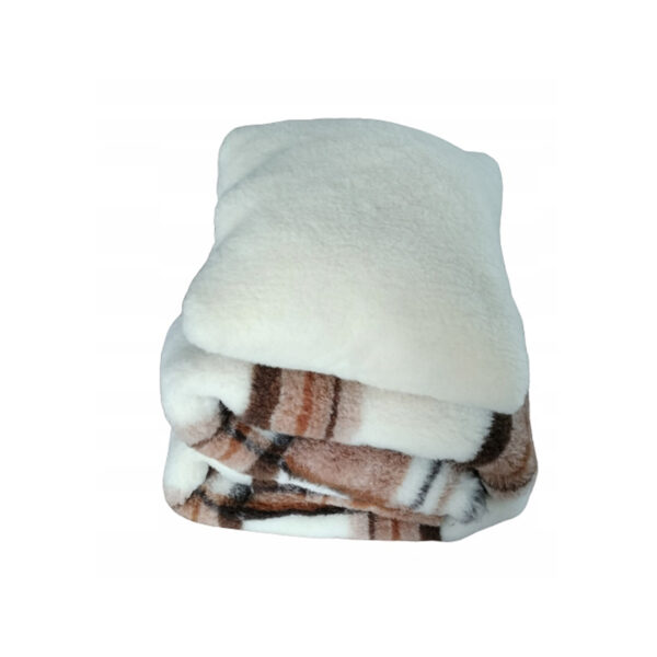 Najlepszy Naturalny koc wełniany 140x200 + poduszka od producenta