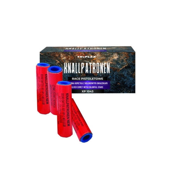Race pistoletowe KNALLPATRONEN KNALL kometa + kolorowy gwizdek 50szt XP1043