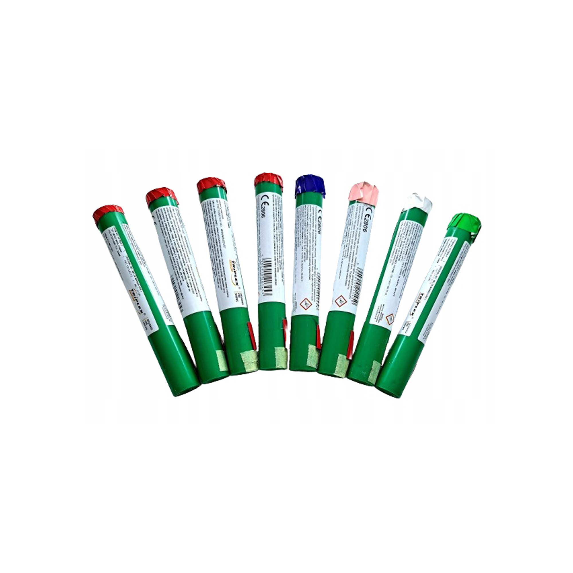 Zestaw Min dymnych 10 sztuk plus system 12 kanałów do odpalania kolor do wyboru